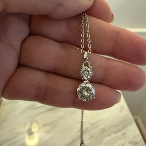 NWT Sterling Silver Necklace with Swarovski Crystals